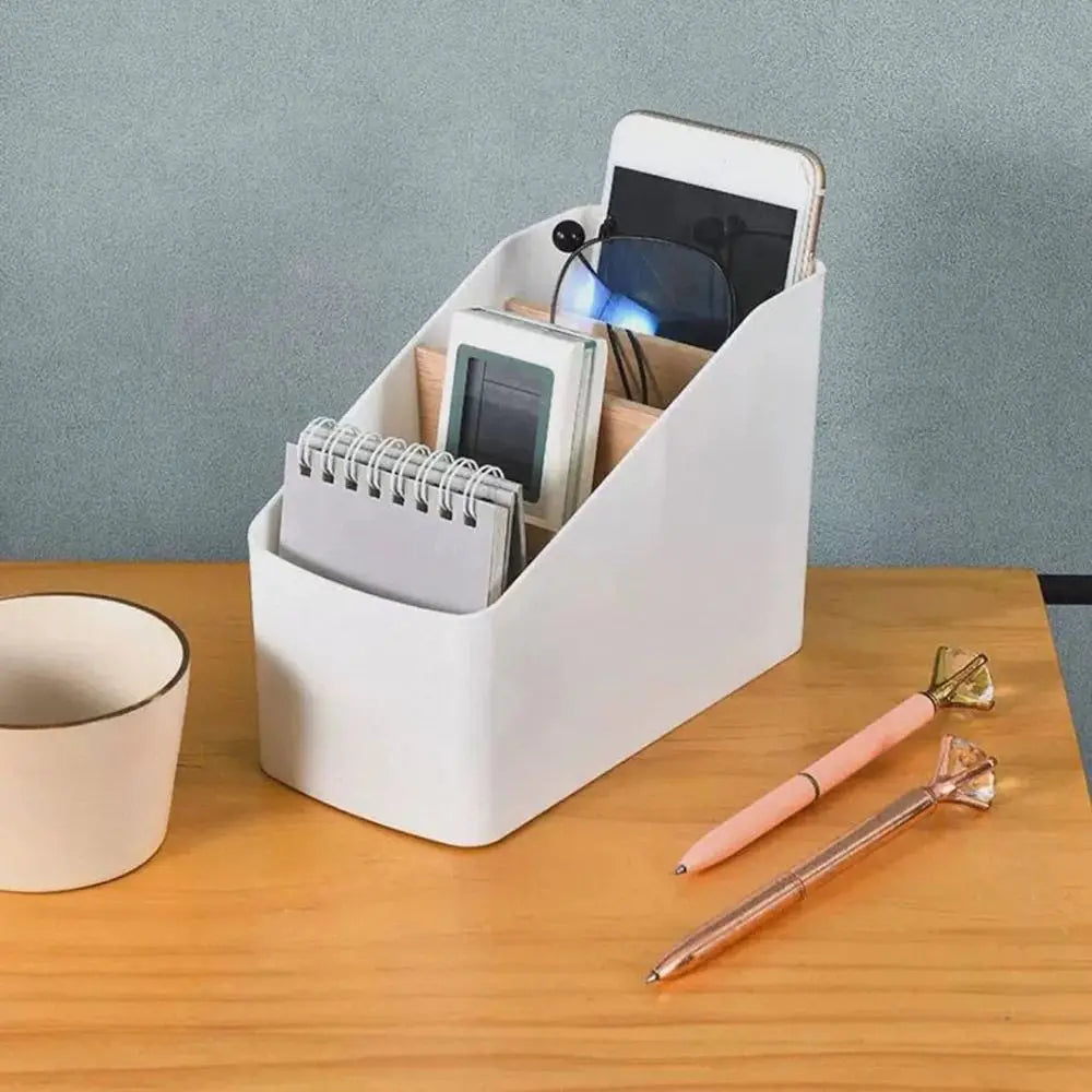 Remote Control Organizer Wooden TV Remote Holder Multipurpose