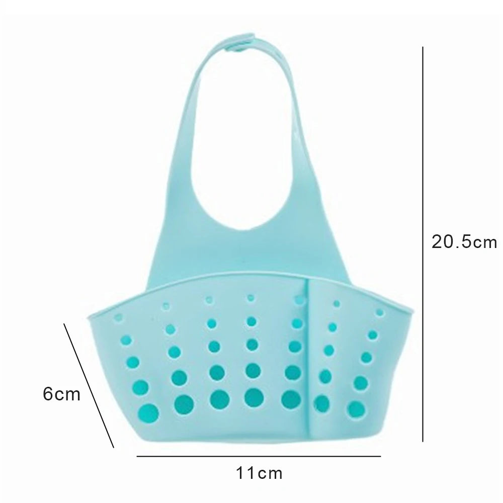 Home Storage Drain Basket Kitchen Sink Holder Adjustable Soap Sponge Shlf