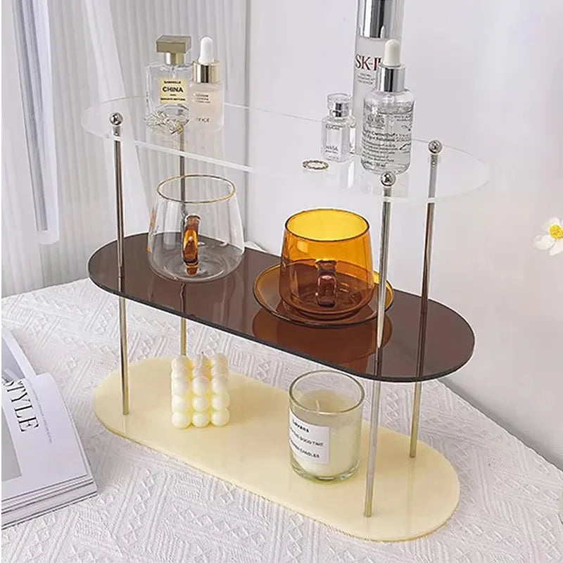 Ins Style Acrylic Storage Rack Desktop Organiz Decorative Shelf