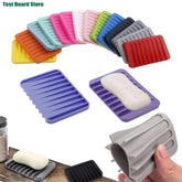 Eprolo free punch soap box with silicone draining soap holder, compact and durable for kitchen or bathroom use