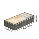 Large foldable clothes storage bag by eprolo, under bed quilt and clothing organizer in durable fabric with handle for easy transport.