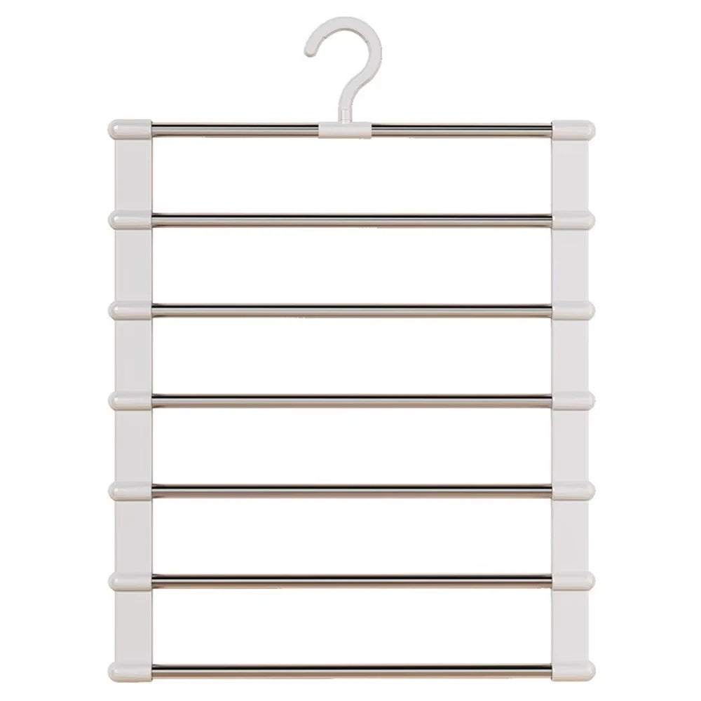 Foldable Pants Hanger Multi Layer Non Slip Clips Space Saving Closet Organizer