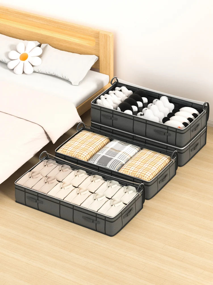 1PC large clothes storage bag under bed Foldable quilt clothes storage bag