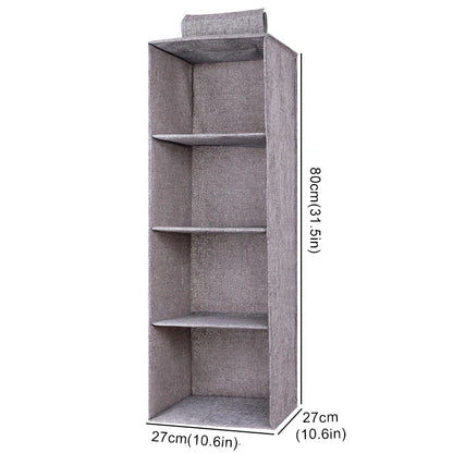 Cotton linen hanging storage bag with drawer-style compartments, ideal for wardrobe organization by eprolo