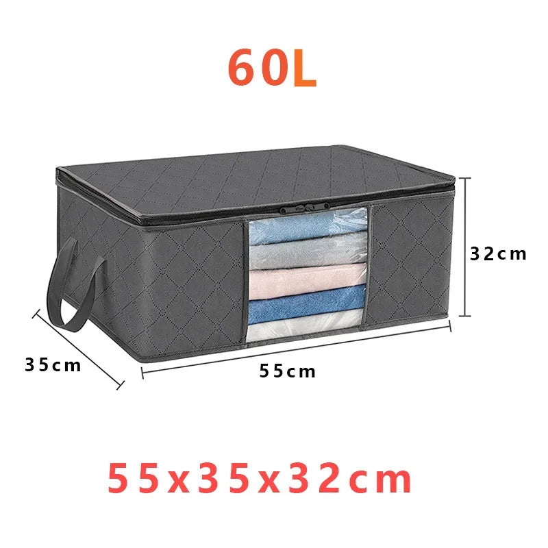 1/3/6pcs Foldable Clothes Storage Bag Large Capacity Blanket Storage Bag