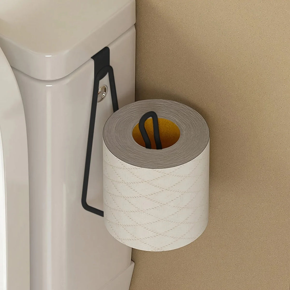 Stainless Steel Wall-Mounted Toilet Paper Holder - No Drill Space-Saving Design