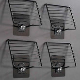 1pc-Stainless steel soap rack, wall mounted soap rack, drainage soap tray, simple soap storage rack in home bathroom
