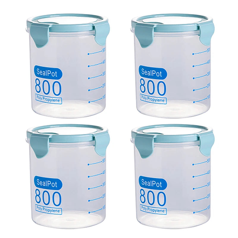 1/4Pcs Sealed Jars Grain Storage Tank Spices Sealed Container
