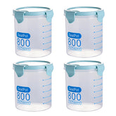 Eprolo 1/4-piece sealed jars set for grain and spice storage, featuring airtight containers with secure lids for fresh preservation.