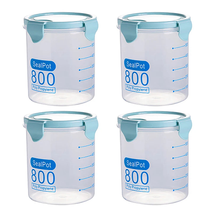 1/4Pcs Sealed Jars Grain Storage Tank Spices Sealed Container