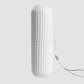 Portable eprolo travel toothbrush cup with toothpaste holder and storage case, ideal for bathroom and on-the-go oral hygiene.