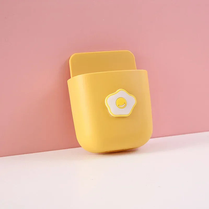 Cute Storage Rack Desk Organizer Pen Holder Self Adhesive Stationery Holder