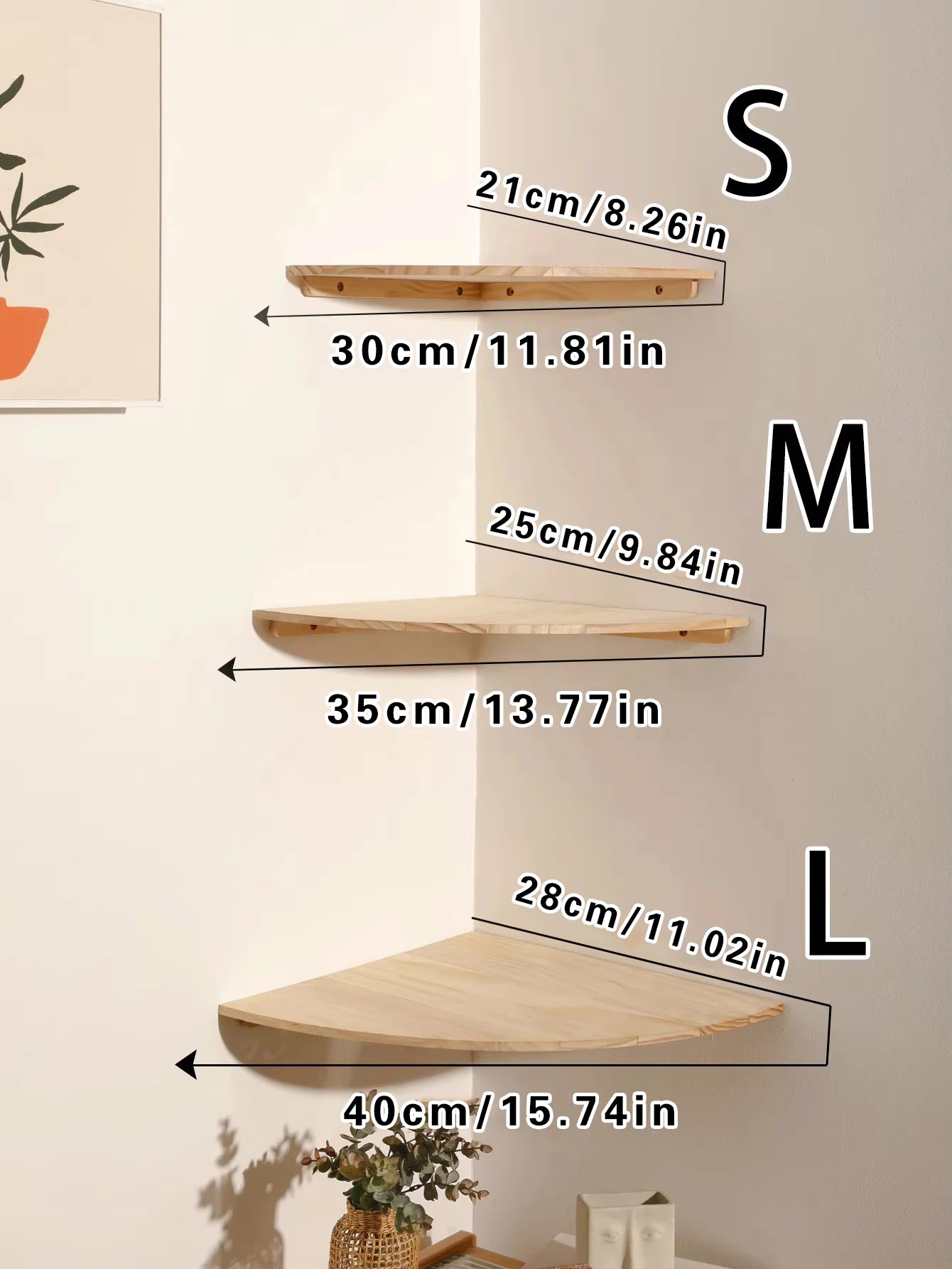 Wall Corner Shelves Wood Floating Wall Shelf Round End Corner Shelf