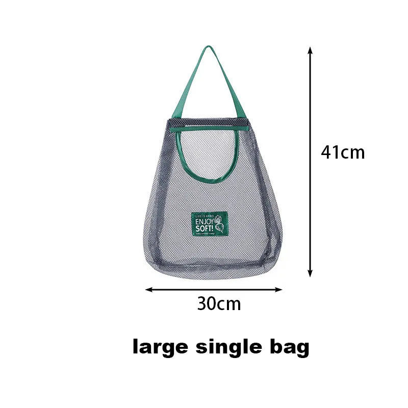 Reusable Storage Bags Kitchen Hanging Fruit And Vegetable Storage Net Bag