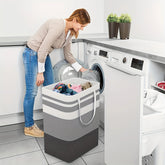 Eprolo 75L large laundry basket with handles, durable cloth hamper for dirty clothes, black fabric storage bin