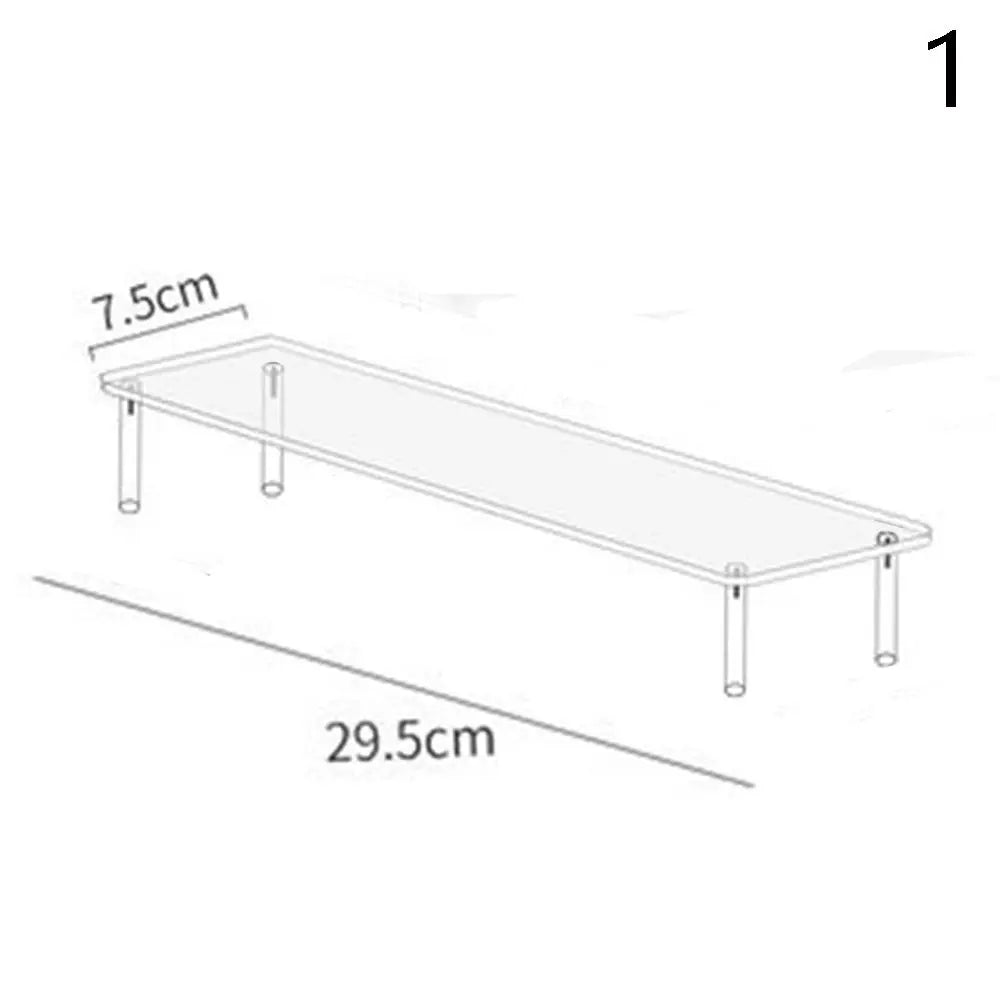 Transparent acrylic tier organizer box with multiple layers, ideal for storage and display of small items or accessories.