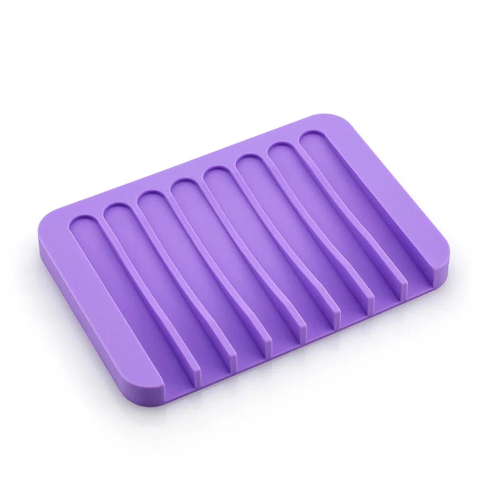 1PCS Free Punch Soap Box Silicone Draining Soap Holder