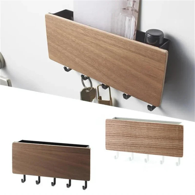 Wall Hanging Bamboo Key Hanger Holder Wall Organizer Rectangle Key Rack