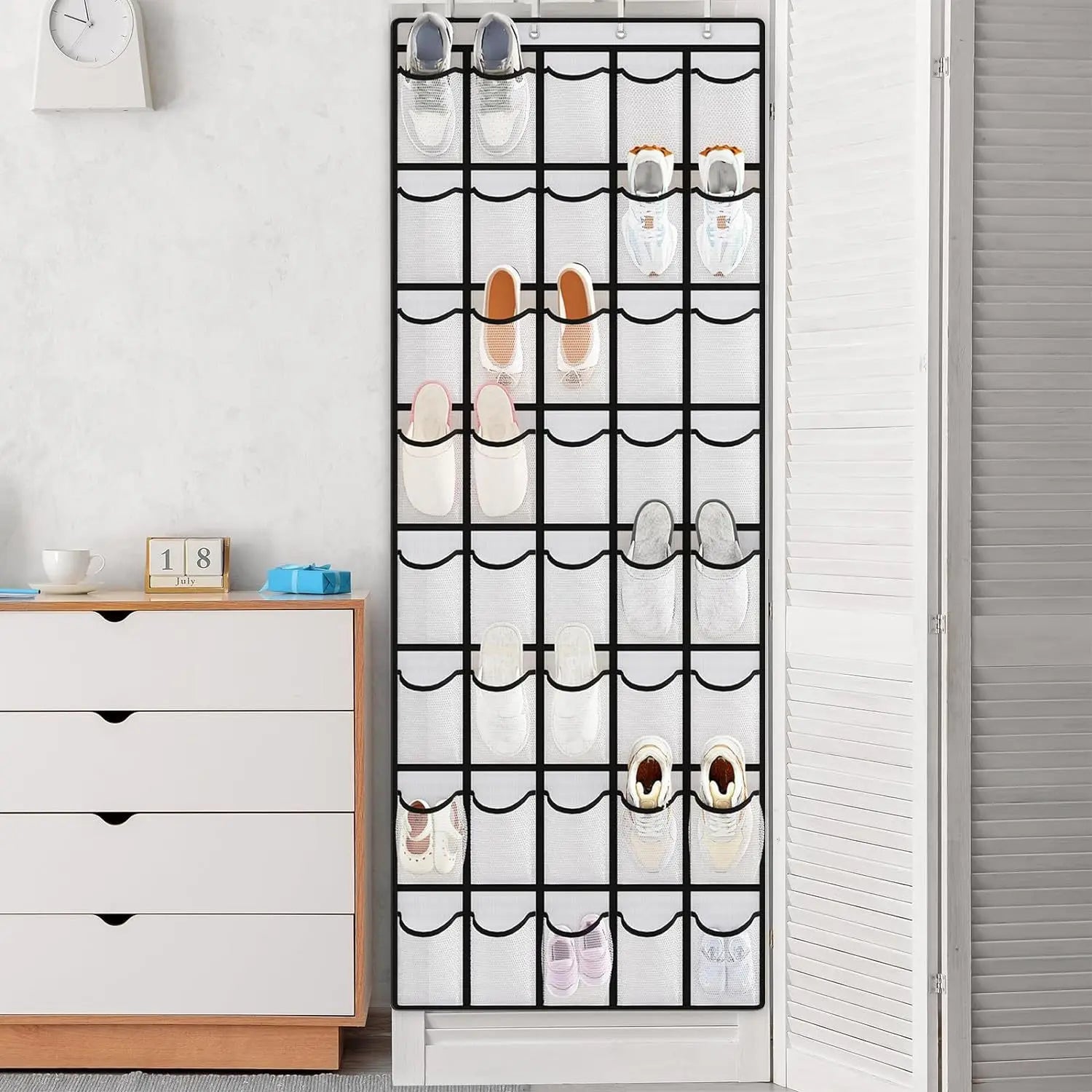 Pockets Over The Door Shoe Organizer Hanging Shoe Storage Rack