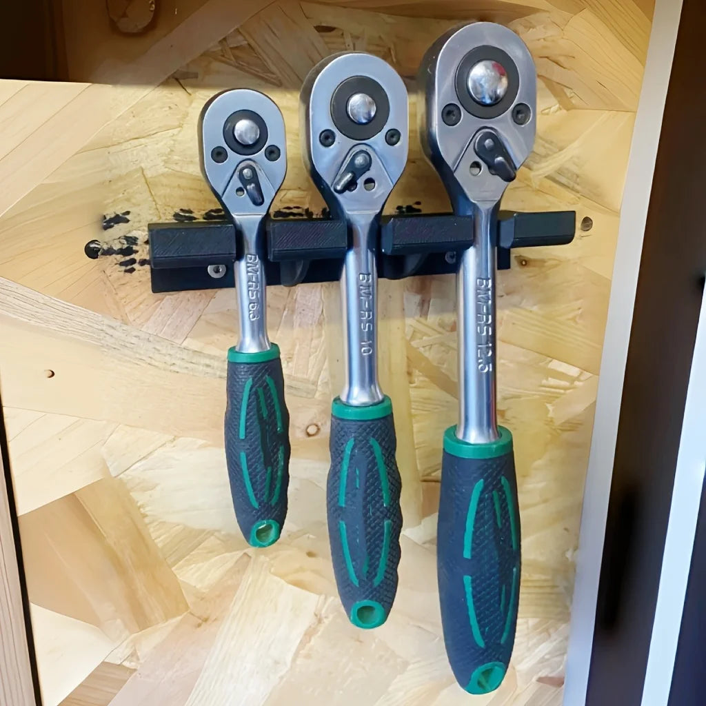 Ratchet wrench storage rack, ratchet wrench tool organizer / wall-mounted rack