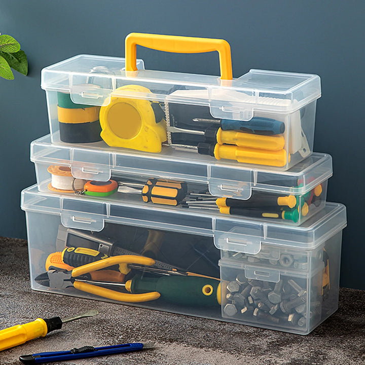 Transparent Tool Storage Box With Handle Portable Tool Case