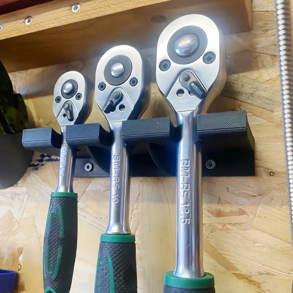 Ratchet wrench storage rack, ratchet wrench tool organizer / wall-mounted rack