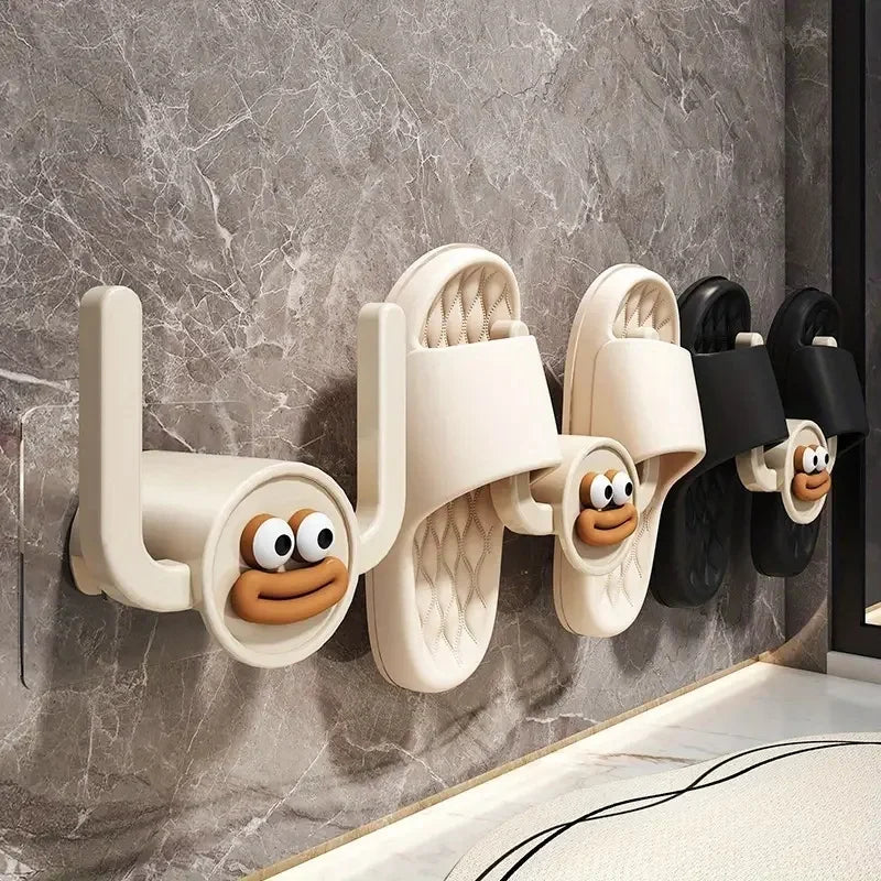 1Pc Cartoon Slippers Hook Bathroom Slipper Rack Shower Storage Organizer