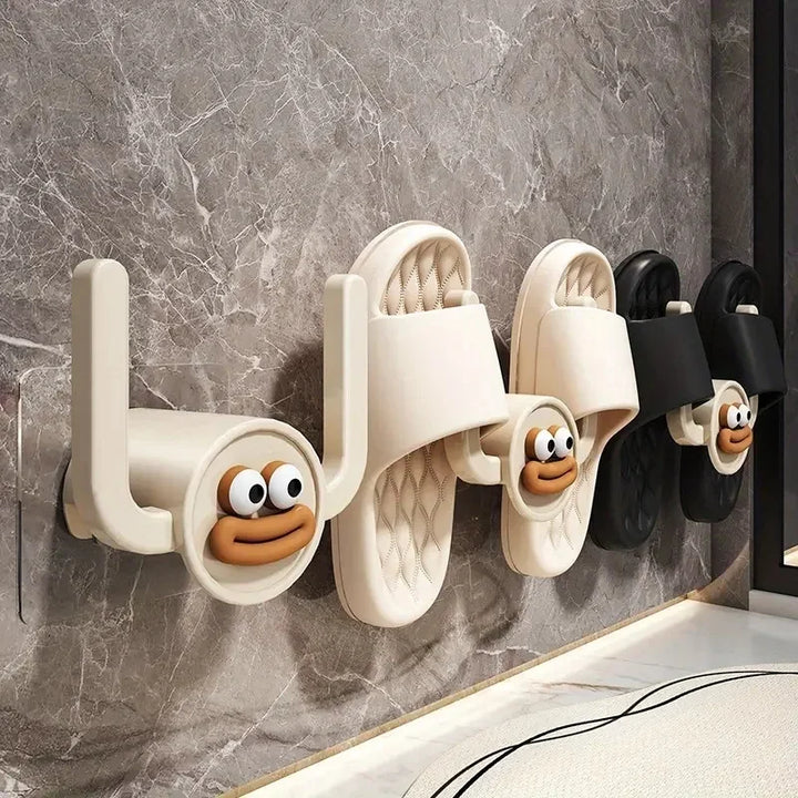 1Pc Cartoon Slippers Hook Bathroom Slipper Rack Shower Storage Organizer