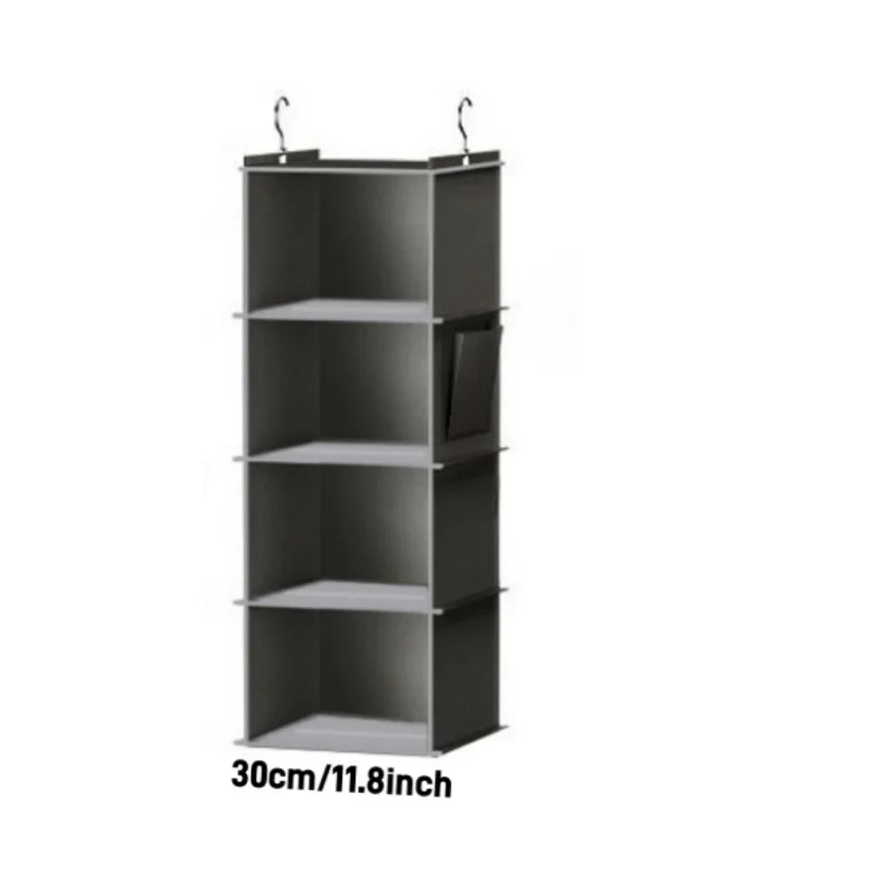 Hanging Closet Organizer, 6-Shelf Wardrobe Storage Bag with Hooks