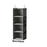 eprolo hanging closet organizer with six shelves and hooks, ideal for wardrobe storage and space-saving garment organization