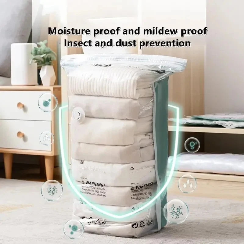 1pc No Need Pump Vacuum Bags Large Plastic Storage Bags