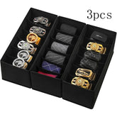 Three black fabric closet storage drawer organizers from eprolo, designed for home organization and drawer sorting.