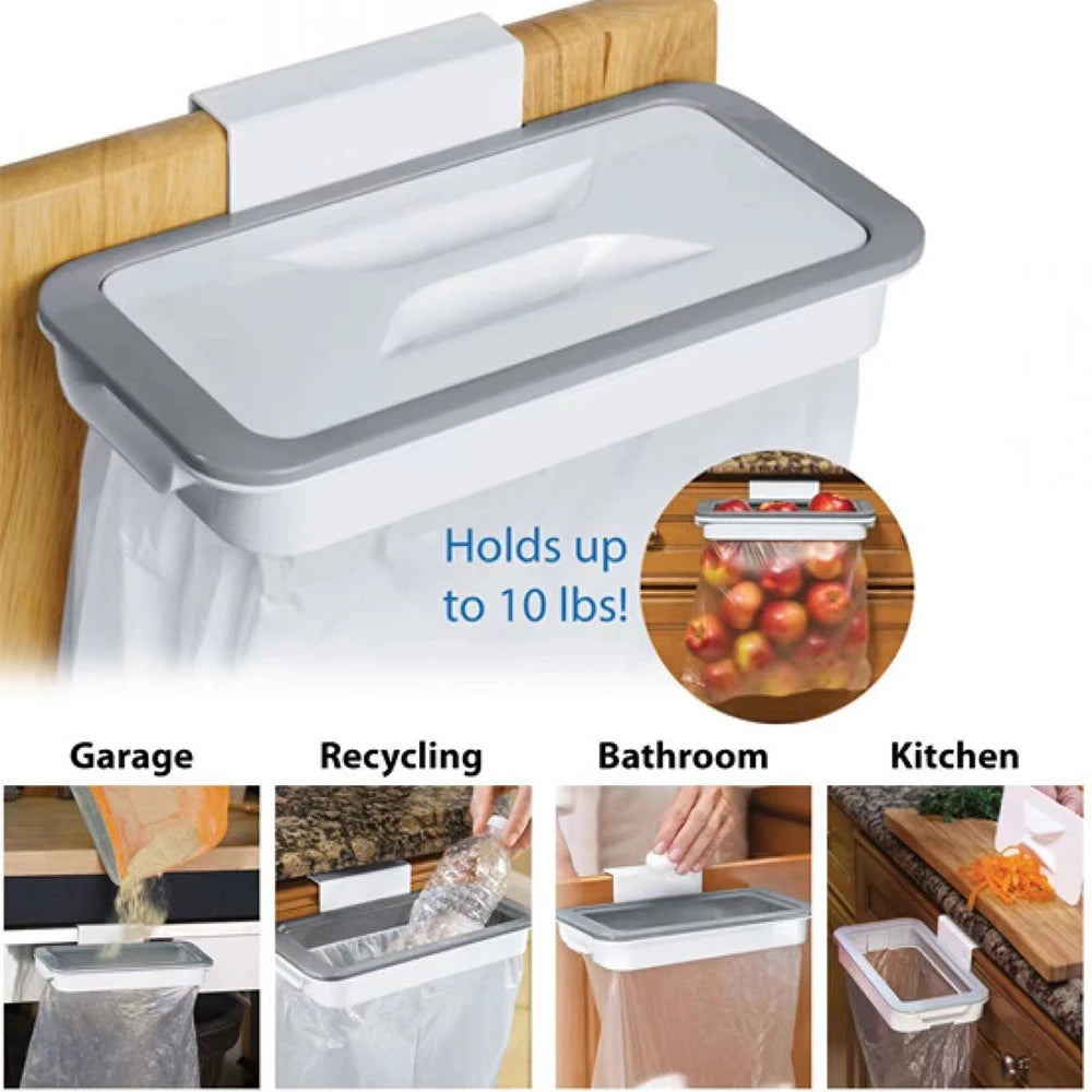 Trash Garbage Hanging Bag Hanger Durable Rubbish Holder Kitchen Organizer