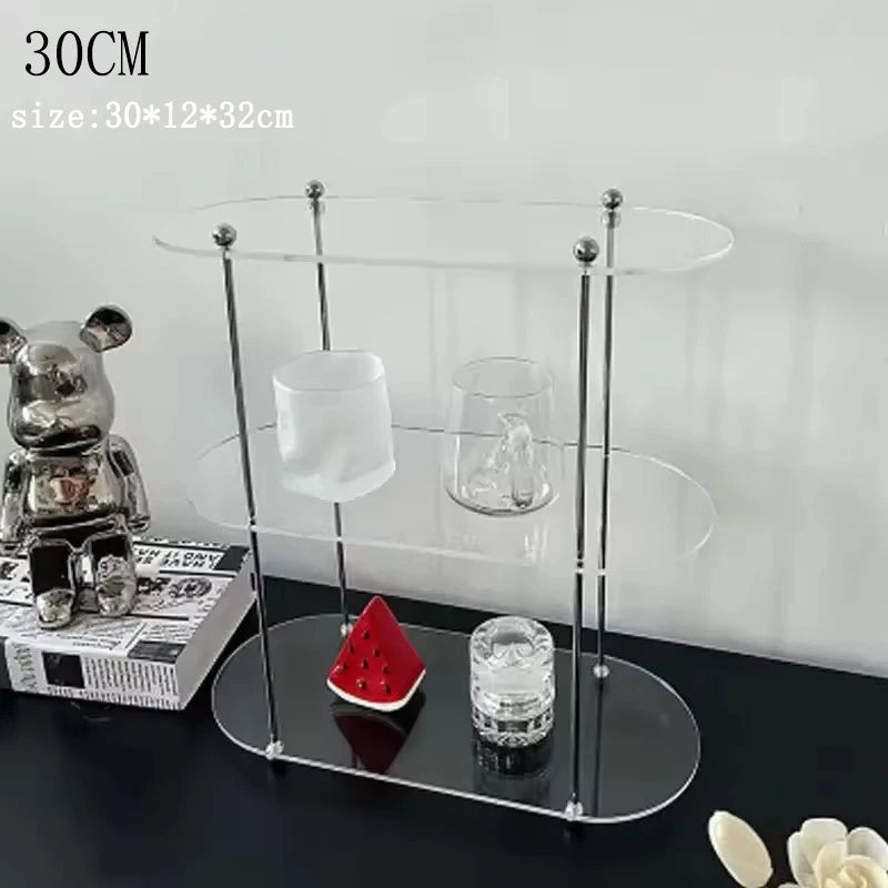 Ins Style Acrylic Storage Rack Desktop Organiz Decorative Shelf