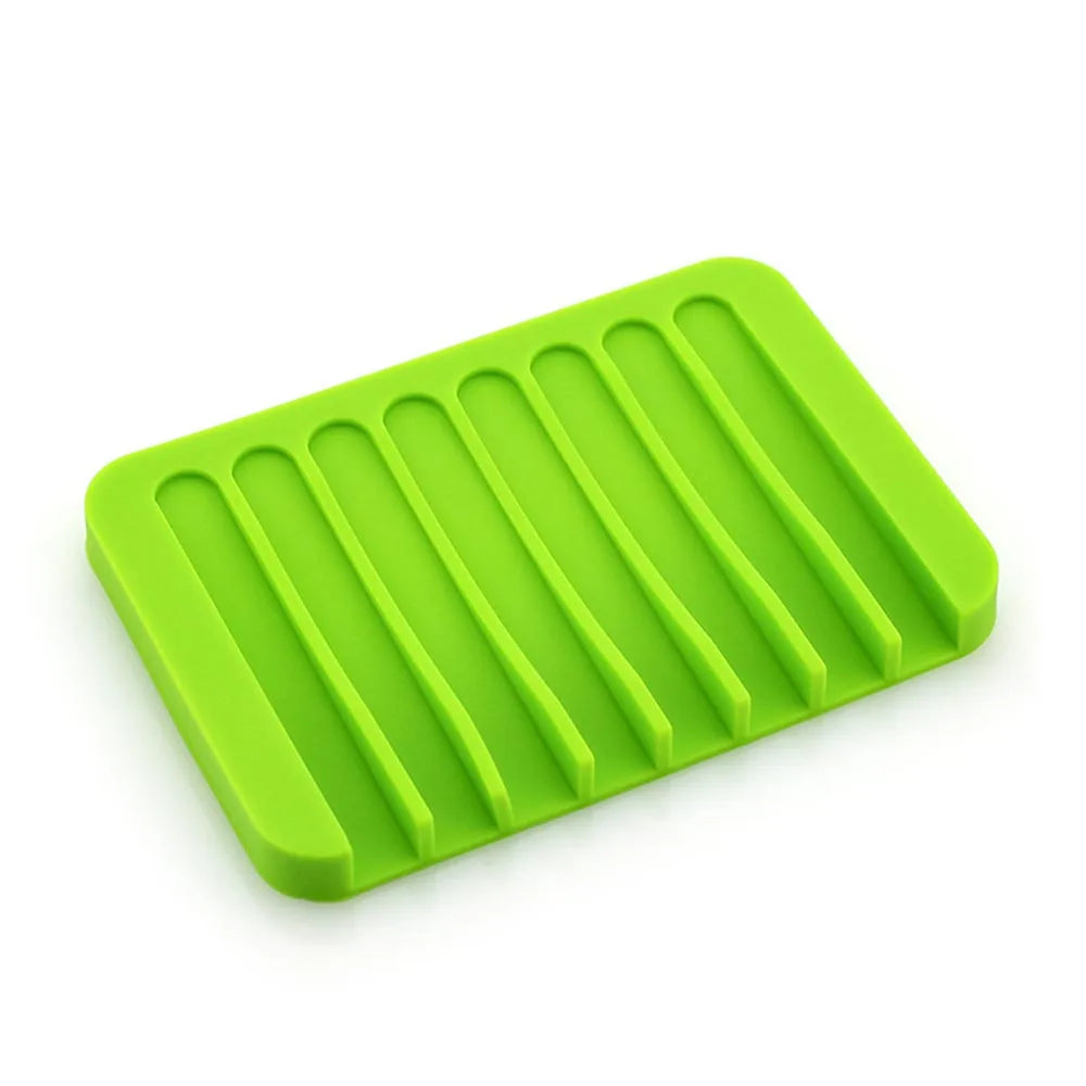 1PCS Free Punch Soap Box Silicone Draining Soap Holder