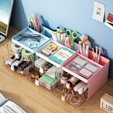 Small eprolo desktop organizer with drawers for office storage, featuring multiple compartments for organizing supplies.
