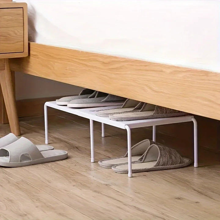 Adjustable Plastic Shoe Rack Multi-Tier Storage Organizer Space Saving