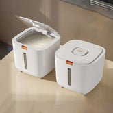 Eprolo insect-proof, moisture-proof rice storage jar with sealed lid for kitchen grain storage, shown with rice inside.