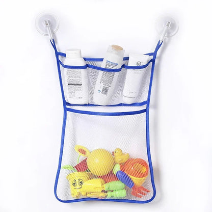 Baby Shower Toy Cute Duck Frog Net Toy Storage Bag Strong Suction Cup