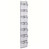 eprolo over-the-door shoe organizer with multiple fabric pockets for hanging shoe storage, shown on a door in a home setting