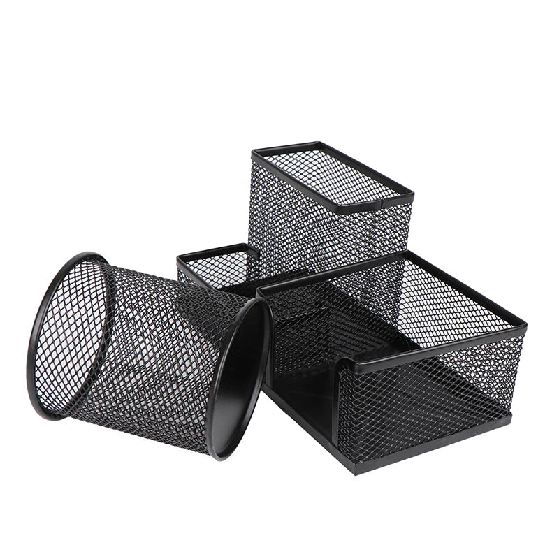 Desk Stationery Organizer Creative Metal Pen Holder Pencil File Storage Rack