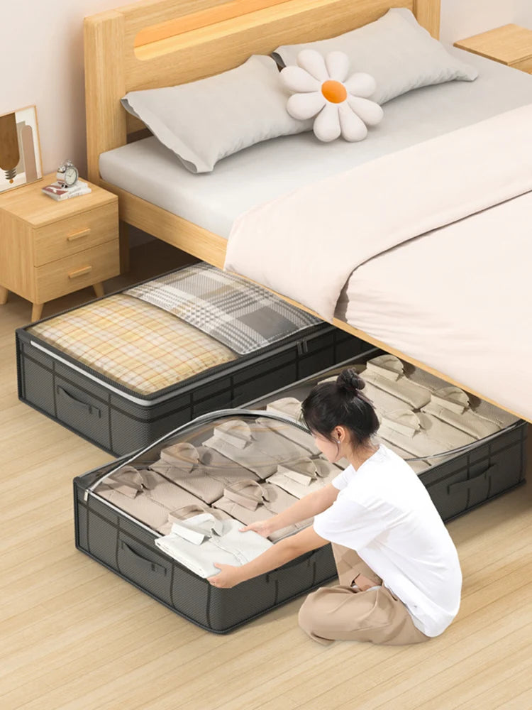 1PC large clothes storage bag under bed Foldable quilt clothes storage bag