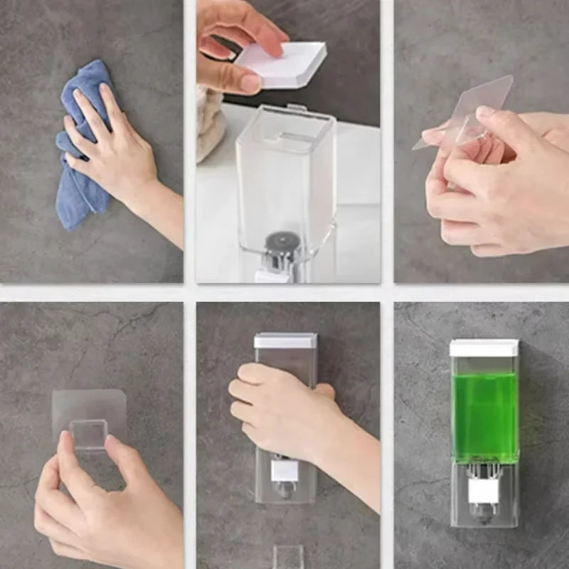 Homefish Wall Mounted Manual Press Soap Dispenser Bottle for Bathroom