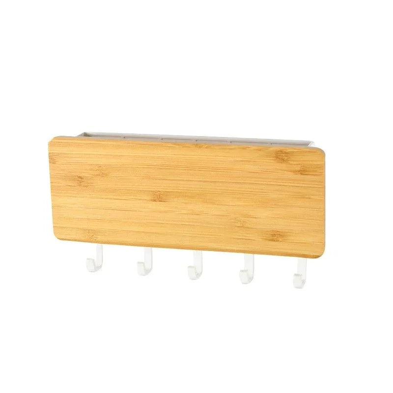 Wall Hanging Bamboo Key Hanger Holder Wall Organizer Rectangle Key Rack