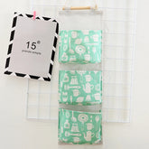Eprolo dormitory wall hanging storage bag with three pockets, ideal for organizing small items in home or dorm room.