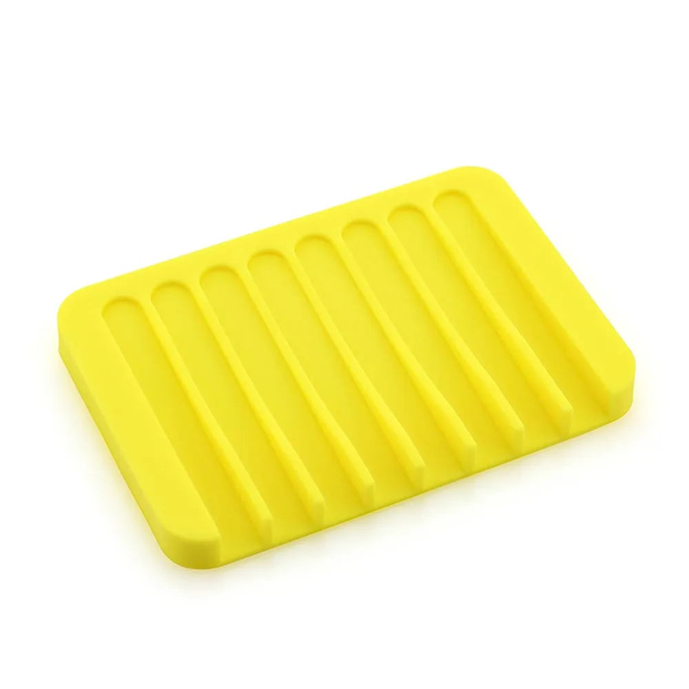 1PCS Free Punch Soap Box Silicone Draining Soap Holder