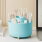 Large capacity eprolo storage box with 360° rotating cosmetic organizer showing multiple compartments and clear plastic design.