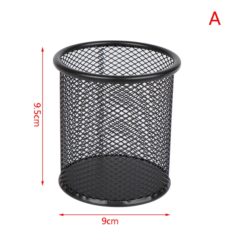 Desk Stationery Organizer Creative Metal Pen Holder Pencil File Storage Rack
