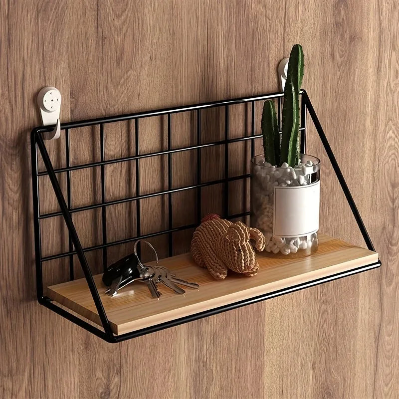1Pcs Floating Shelves Wall Mounted Wood Storage Display Shelf