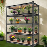 Heavy-duty eprolo 72-inch garage shelving with 60-inch height, 2000 lbs capacity, sturdy steel storage shelves for garage organization.